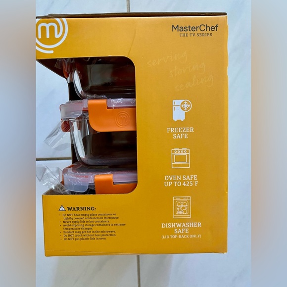 MasterChef : Brand New , Set of 3 Glass Containers - Picture 2 of 5
